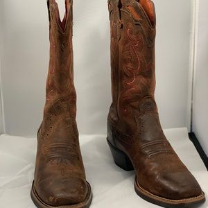 Rustic cowgirl boots.